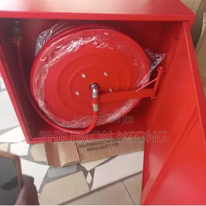 Fire Hose Reel With Cabinet (Set) | 30m × 1" Hose Reel | Wall/Surface Mounted | Meets BS 5306 | Cabinet with Lock