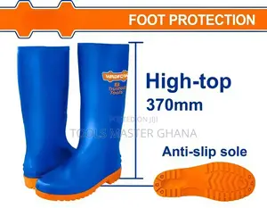Rain Boots # Wrb1l39 (Size - 39/40/41/42/43/44/45/46) | PVC/Rubber | Steel Toe Option | Anti-Slip Sole | Oil & Chemical Resistant | All Sizes