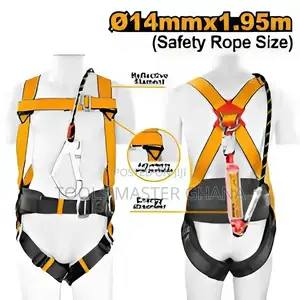 Safety Harness - Hsh501420 | 3D-Ring | EN 361 Certified | Adjustable Shoulder/Thigh/Waist | Energy Absorber | Fall Arrest