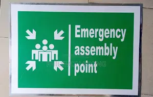 Emergency Assembly Point ( Metal Plate)