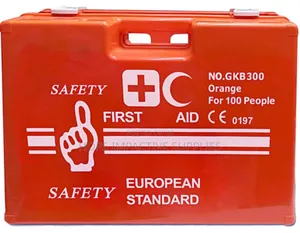 Certified First Aid Kit For 100 People | CE Certified | ABS Case | ANSI/OSHA Compliant | Complete Contents | Home Vehicle & Site