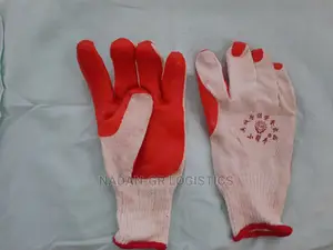 Orange PVC Palm-Coated Work Gloves – Manual Handling Protection (Per Dozen)