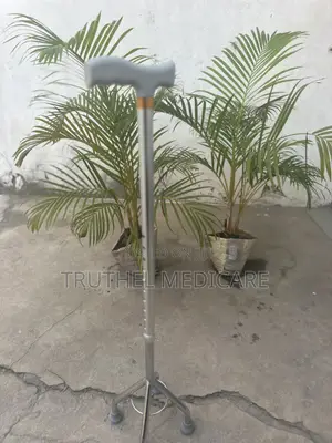 Walking Stick (Quade Cane) | Quad Base | 4-Point Stability | Adjustable Height | Non-Slip Tips | Elderly & Post-Op