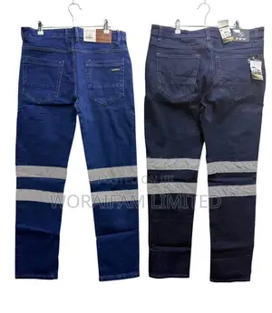 Reflective Jeans | Double Reflective Strips | Stretch/Non-Stretch | Durable | Day & Night Visibility