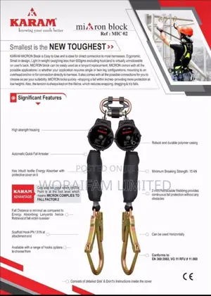 Twin Retractable Lanyard Yard | EN 354/355 | Energy Absorber | Galvanised Wire Rope | Snap Hook | Fall Arrest Grade