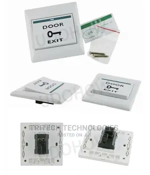 Zkteco Exit Button, Push Button | Door Release Button | 12V | Normally Open/Closed | Stainless Steel | Access Control Grade
