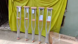 Aluminum Crutches | Adjustable Height | Non-Slip Tip | Lightweight Aluminum | Post-Op & Mobility Aid