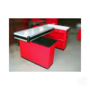 Supermarket Cashier Checkout Counter – 1800×1100×850mm, Conveyor Belt Optional