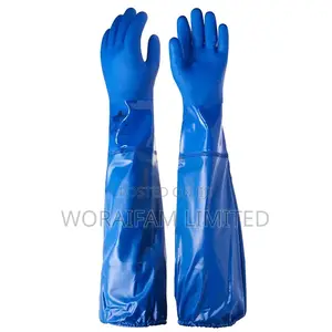 PVC Gloves 12 Inches | PVC/Nitrile | Chemical Resistant | 12"+ Length | Oil & Acid Resistant | EN 374 Certified