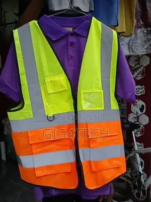 High Quality Green And Orange Reflector Vest With Pocket