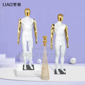 White Mannequin, Gold Head and Hamds