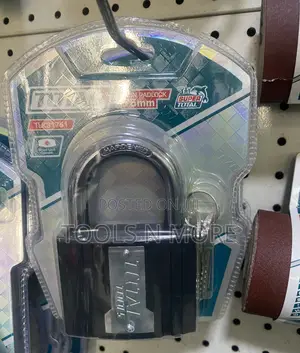 Total Heavy-Duty 75mm Brass Padlock – 3 Vertical Keys, High-Security Lock