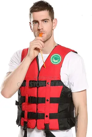 Life Jacket With Whistle | ISO 12402 | 50–150N Buoyancy | Whistle & Reflective Tape | Manual/Auto Inflate | EN ISO