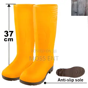 Yellow Rain Boots 43 - Ssh092l.43 | PVC | 37cm Height | Oil Acid Alkali Resistant | Anti-Slip | All Sizes | EN ISO 20346