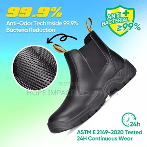 Safetoe New Mps Anti-slip Safety Boots Black | Safetoe | Odour-Resistant | Waterproof | Anti-Slip | EN ISO 20345 S3 HRO