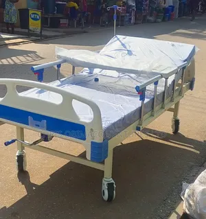 Hospital Bed | Manual Crank | Head & Leg Adjust | Epoxy Frame | ABS Rails | Complete Set