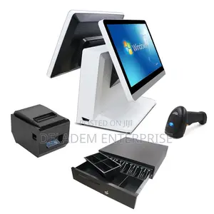 Deladement Enterprise Dual-Screen POS Computer – i5, 8GB RAM, 256GB SSD, 15.6-Inch