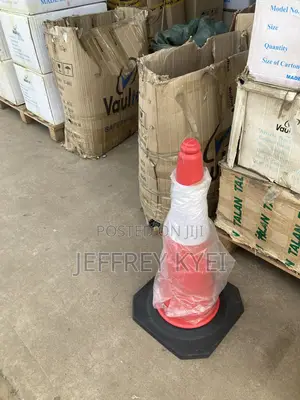 Reflective Cone/ Traffic Cone | PVC | Hi-Vis Fluorescent | Reflective Collar | UV-Stabilised | 18"–40" | EN 13422