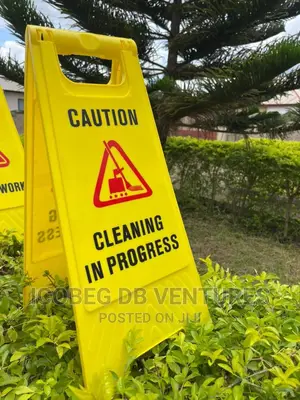 Caution Signs (Wet Floor Caution Sign,Men At Work, Cleaning)
