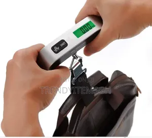 Electronic Digital Luggage Hook Scale – Spring Balance with LCD Backlight, 50kg