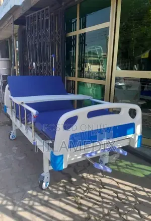 Hospital Bed 2crank (1 Crank 2 Crank and 3crank All Available) | 2-Crank | Head & Leg Adjustment | Epoxy Painted | Locking Castors | Complete with Mattress