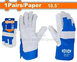 Leather Gloves # Wlg0105 | Cowhide Leather | 14"-16" Length | Reinforced Stress Points | Heat & Spark Resistant | EN 407