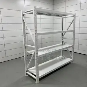 Heavy-Duty Warehouse Storage Rack – 300kg Per Layer, White, 4-Shelf Adjustable Unit