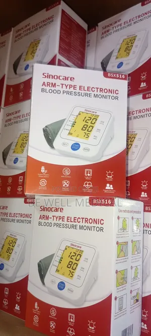 Blood Pressure Monitor (Sinocare) | Digital Automatic | Upper Arm | Large Display | Memory Recall | Irregular Heartbeat Alert