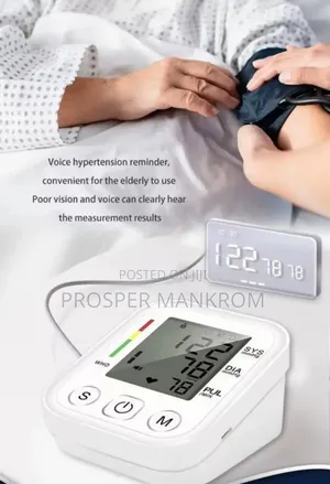Voice Blood Pressure Monitor | Digital Automatic | Upper Arm | Large Display | Memory Recall | Hypertension Alert