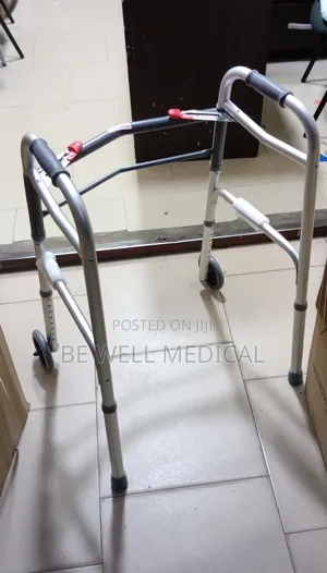 Zimmer Frame | Height-Adjustable | Aluminum | Non-Slip Tips | Locking Wheels | Post-Op Mobility
