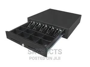 POS Cash Drawer – 6kg Heavy-Duty Steel, 5 Notes + 5 Coins Compartments