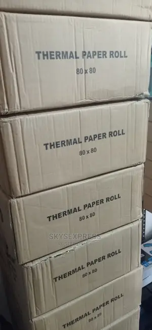 80×80mm Thermal Paper Rolls – Box of 50, Quality Long-Lasting Receipt Paper