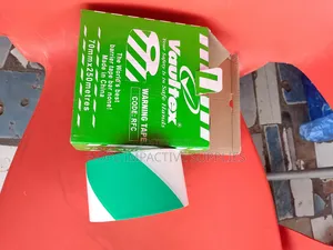 Green And White Warning Tape - 250mm | PE Film | 70mm–250m | Non-Adhesive Barricade | High-Gloss Print | Caution / Danger