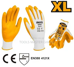 Nitrile Gloves - Hgng01 | Nitrile Coated | Oil & Chemical Resistant | Polyester Liner | All Sizes | EN 374 / EN 388