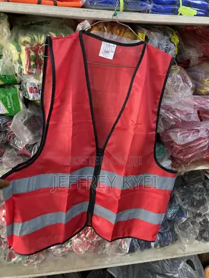 Reflective Red Vest | ANSI/ISEA Class 2 | 2-Inch Reflective Strips | Zip Closure | Multiple Pockets | EN 471