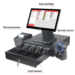 All in One Dual Screen Touch Pos System Complete Set