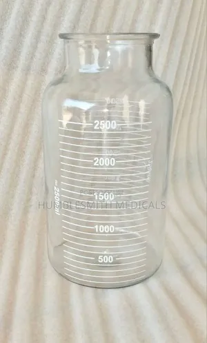 Suction Bottle | Glass/Polysulfone | Graduated | Sealed | Suction Canister | Hospital & Clinic Use