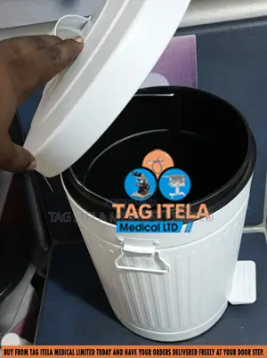 Pedal Dustbin (12ltrs Coated Steel) | Hands-Free | 12L Steel | Pedal Lid | Hygienic | Hospital & Clinical Waste Use