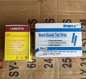 Babyly Blood Glucose Test Strips and Lancets | Strips & Lancets Included | No Coding | Fast 5-Second | Portable | Memory