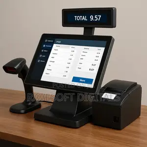 All-in-One POS Terminal with Customer Display – Stylish, Simplified Checkout Counter