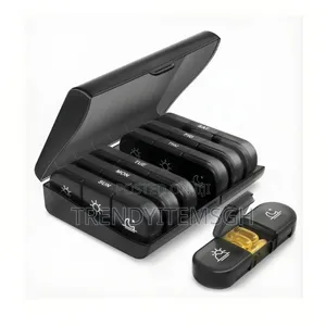 7 Days Storage Pill Box Organiser | Weekly Organizer | BPA-Free | Compartmented | Portable | AM/PM Medication Tracking