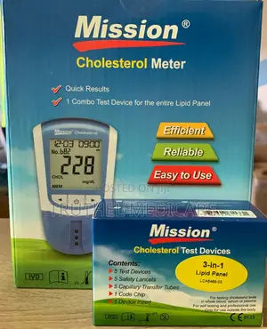 Cholesterol Meter(Mission Brand) | Professional Grade | Clinical Use | Durable | Hospital & Healthcare Ready