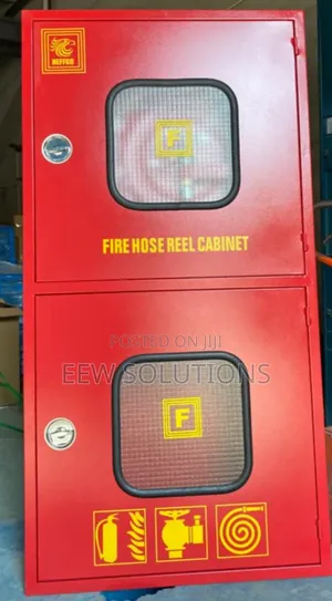 Recessed Double Fire Cabinet with 30m Hose Reel – Integrated Fire Fighting System