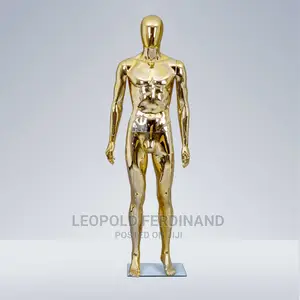 Luxury Black & Gold Full-Body Male Mannequin – 184cm, Imported, Flexible Posture