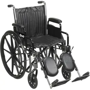 Executive Normal Wheelchair | Lightweight Steel Frame | Foldable | Padded Seat | Armrests & Footrests | Manual