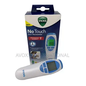 Vicks No Touch 3-in-1 Thermometer,Measures Forehead | No-Touch Forehead | 3-in-1 | Fever Alert | 2-Second Reading | AAA Battery