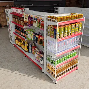Double-Sided Gondola Supermarket Shelves – Customizable Commercial Display Racks