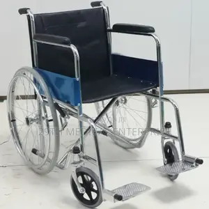 Wheelchair (Normal) | Lightweight Steel Frame | Foldable | Padded Seat | Armrests & Footrests | Manual