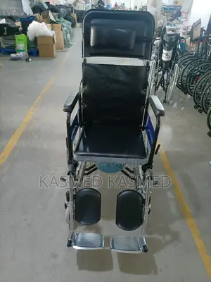 Wheelchair With Long Back Rest | Lightweight Steel Frame | Foldable | Padded Seat | Armrests & Footrests | Manual
