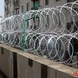 Galvanized Razor Coil – Barbed Wire, Razor Coil & Electric Fence Security Fencing
